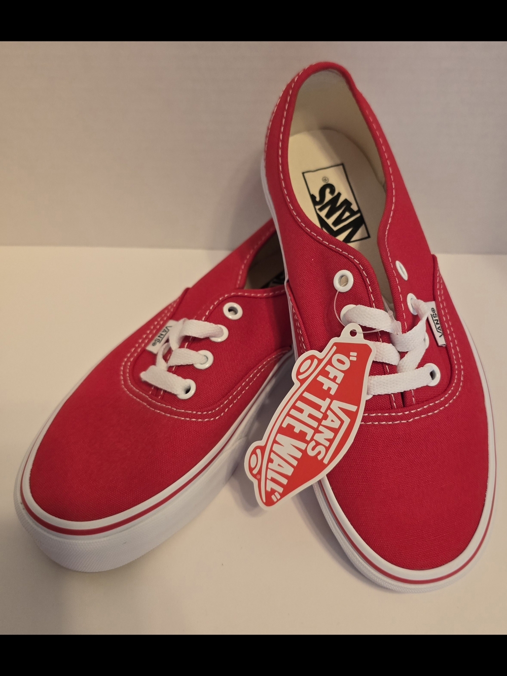 Vans Authentic Canvas Sneakers in Bright Red